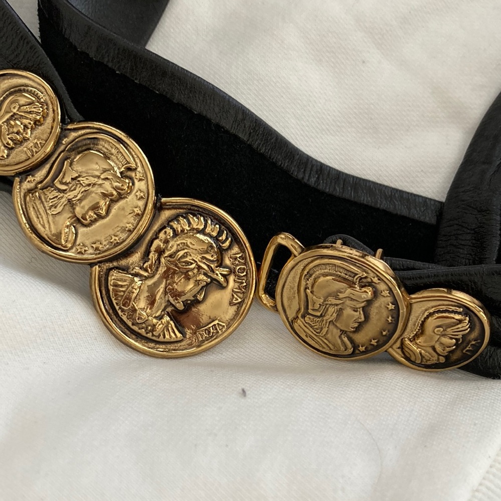 Roman coin leather belt vintage - Picture 2 of 5
